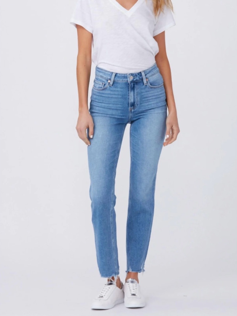 Paige Cindy Jeans Mel Destroyed Hem Ankle Jeans Straight Leg Jeans Size 26
